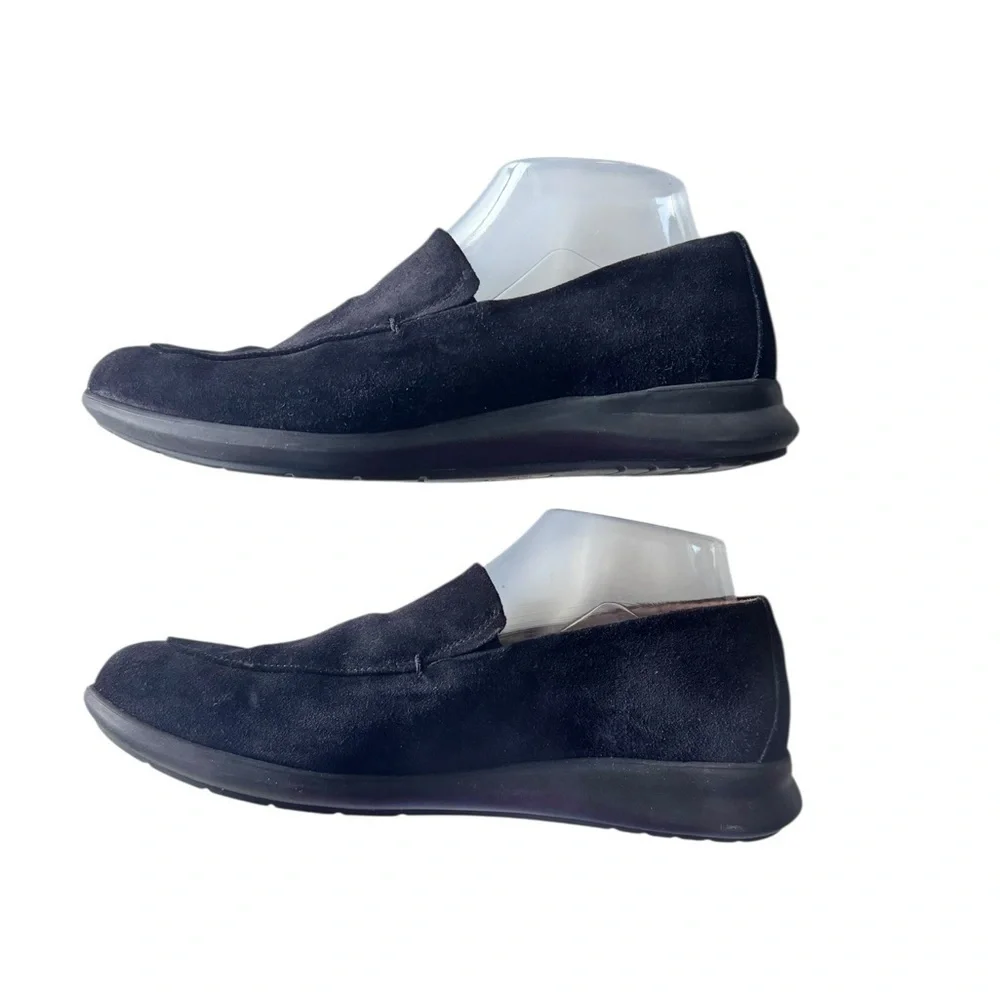 Samuel Hubbard Black Suede Slip-On Loafers Size 8/EU 39 Premium Comfort Casual